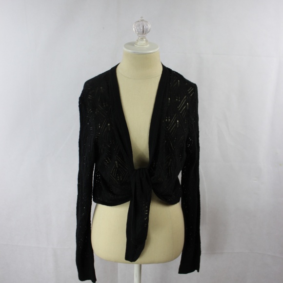 Oh My Gauze! Sweaters - OhMG Juniors 4 way Cardigan Top Black XL